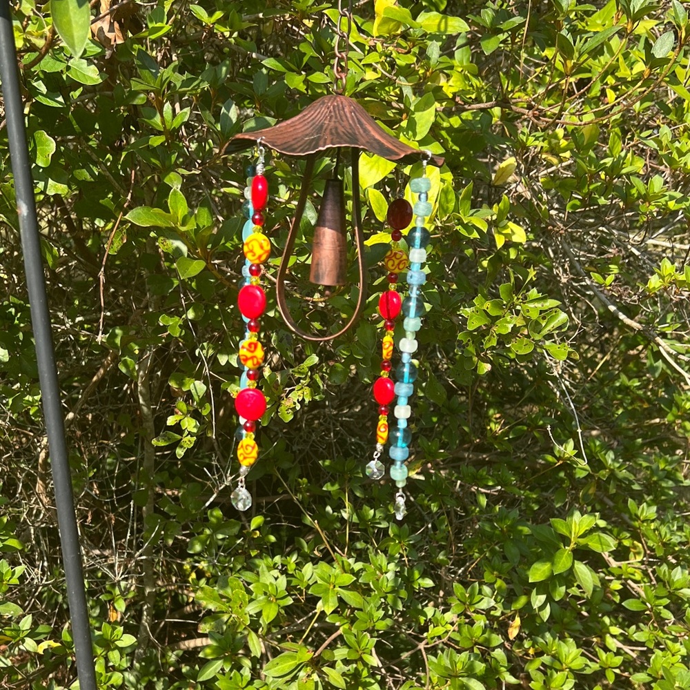 Upcycled glass bead sun catcher and Wind Chime